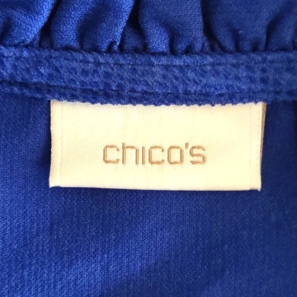Chico's Royal Blue Jacket/Blazer Size 1 - Picture 6 of 8